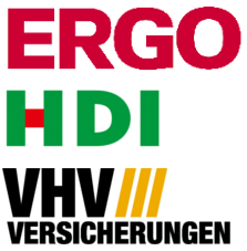 Logos der Risikoträger der SdV-Gruppenversicherungen – ERGO, HDI und VHV
